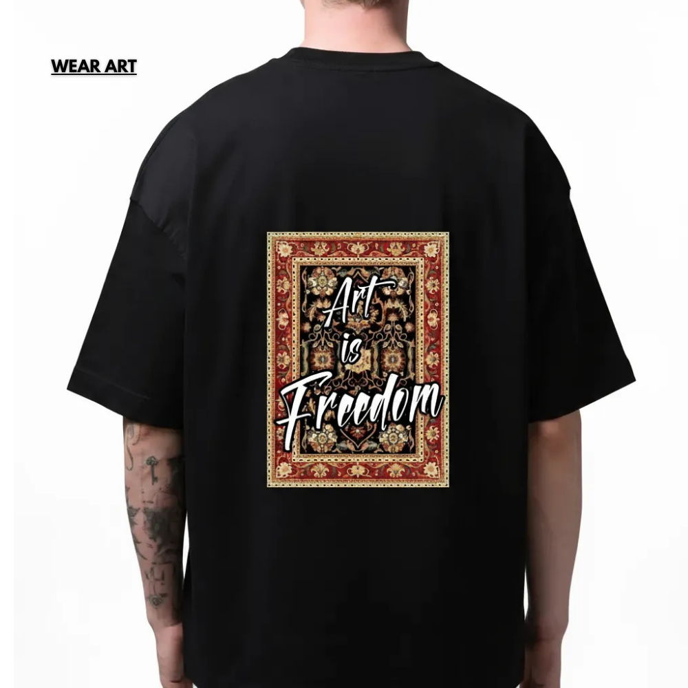 ART IS FREEDOM - MEN OVERSIZED T-SHIRT