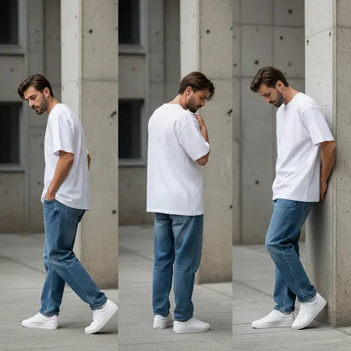 Plain White - Men Oversized T-shirt