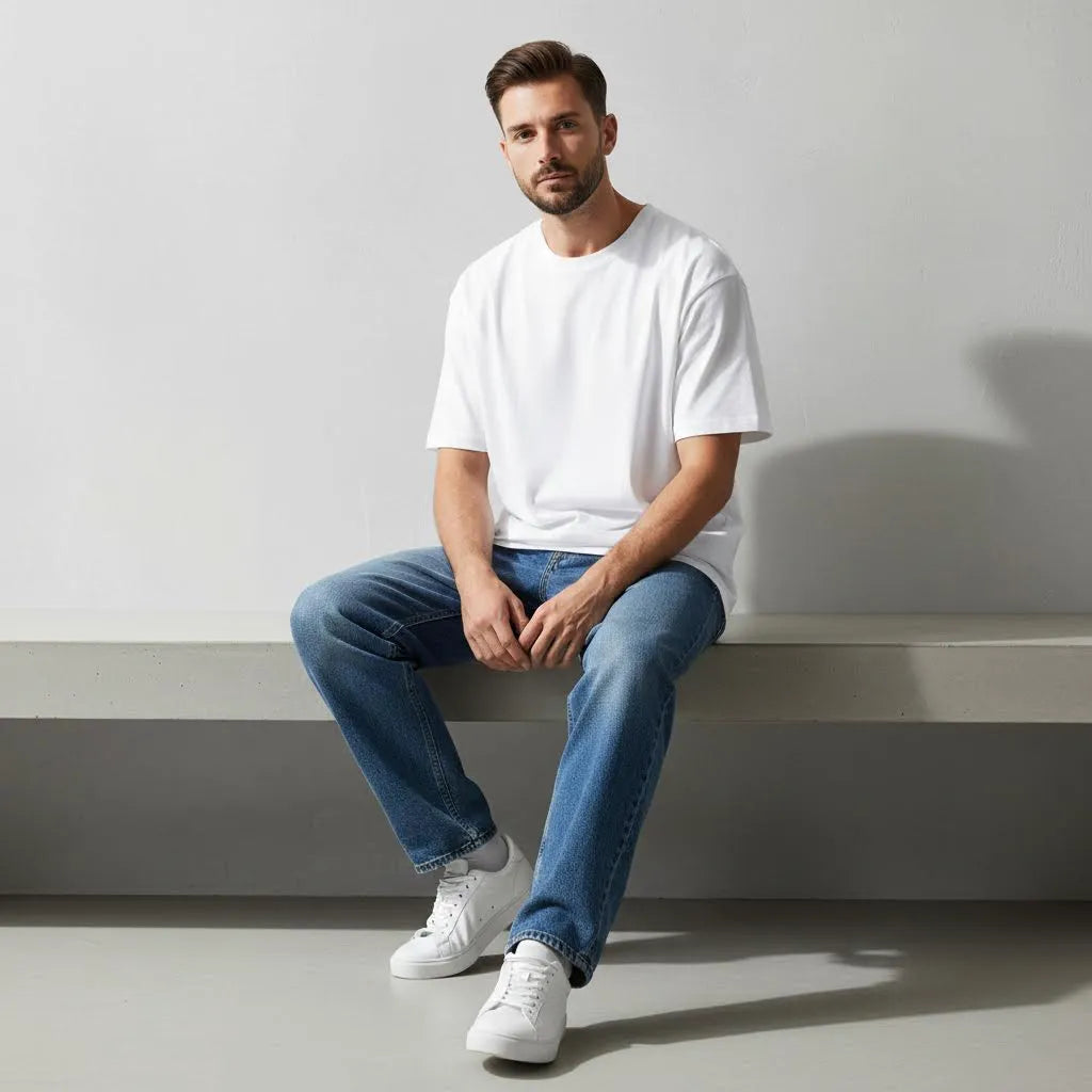 Plain White - Men Oversized T-shirt