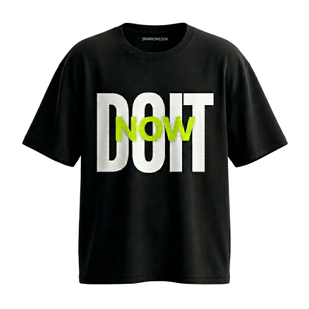 Do It Now Oversized Tee – Black Edition