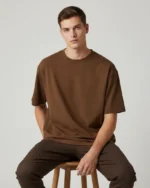 Grounded Essential Oversized Tee – Chocolate