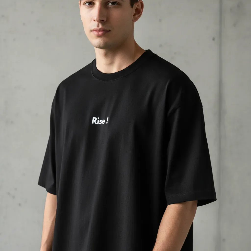 Move, Smooth & Rise Oversized Tee – Black Edition
